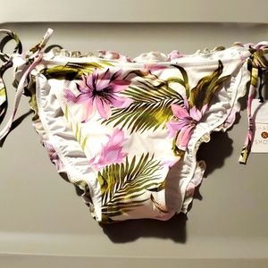 Shade & Shore White Floral Bikini Bottom